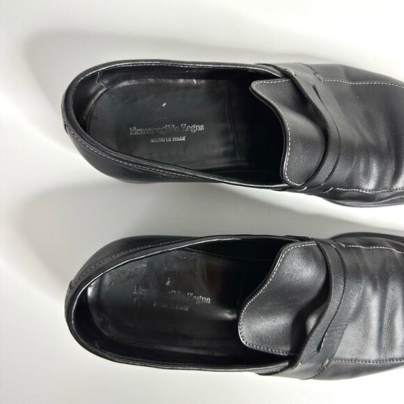 ERMENEGILDO ZEGNA Mens Black Leather Loafers main image 6